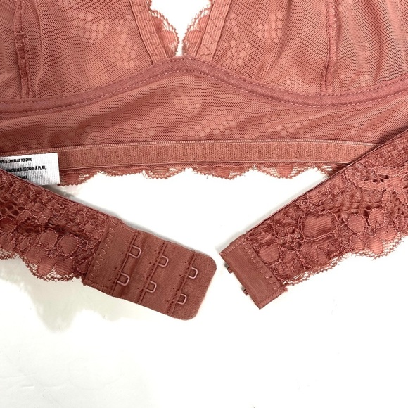 FREE People Intimates Galloon Lace Halter Bra in Coral Size XS #GB975119105 - Picture 5 of 8